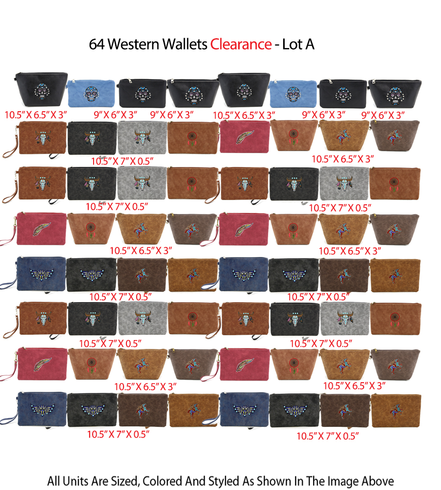64 Western Wallets Clearance - Lot A - Click Image to Close